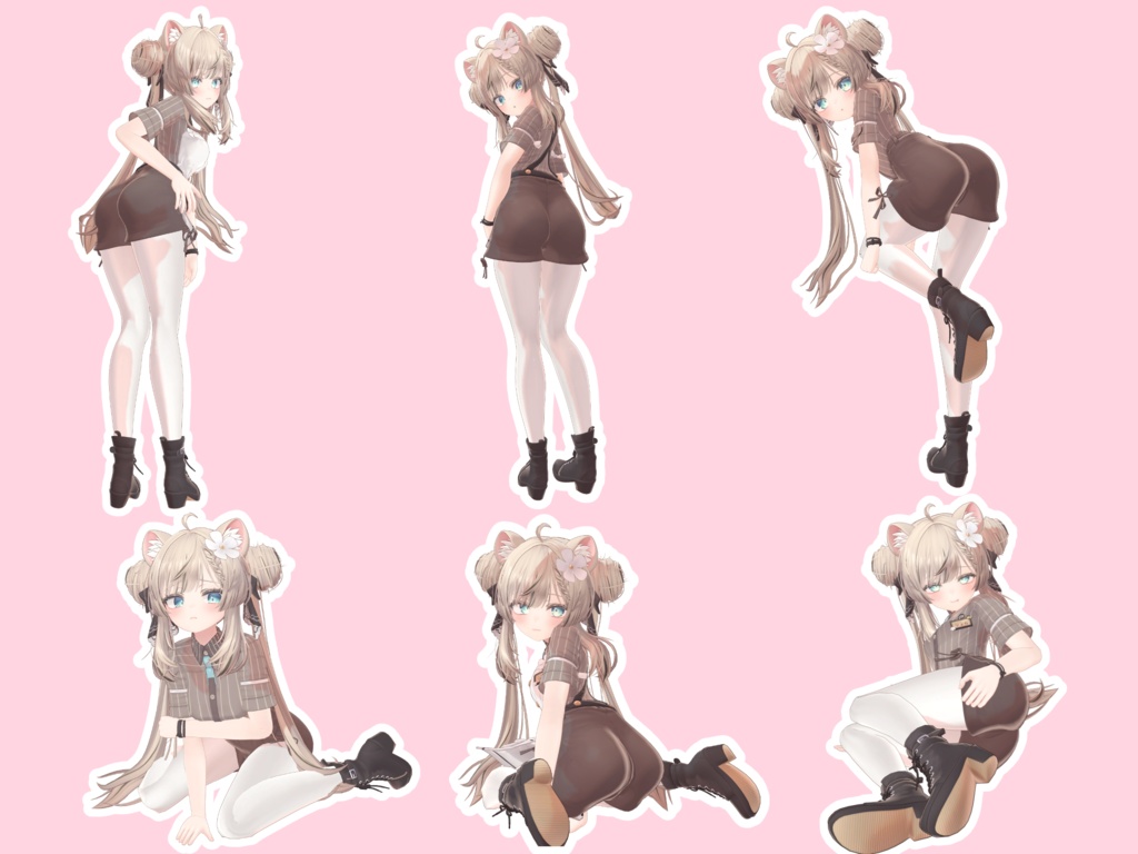 お尻を魅せる!ポーズアニメーション36種