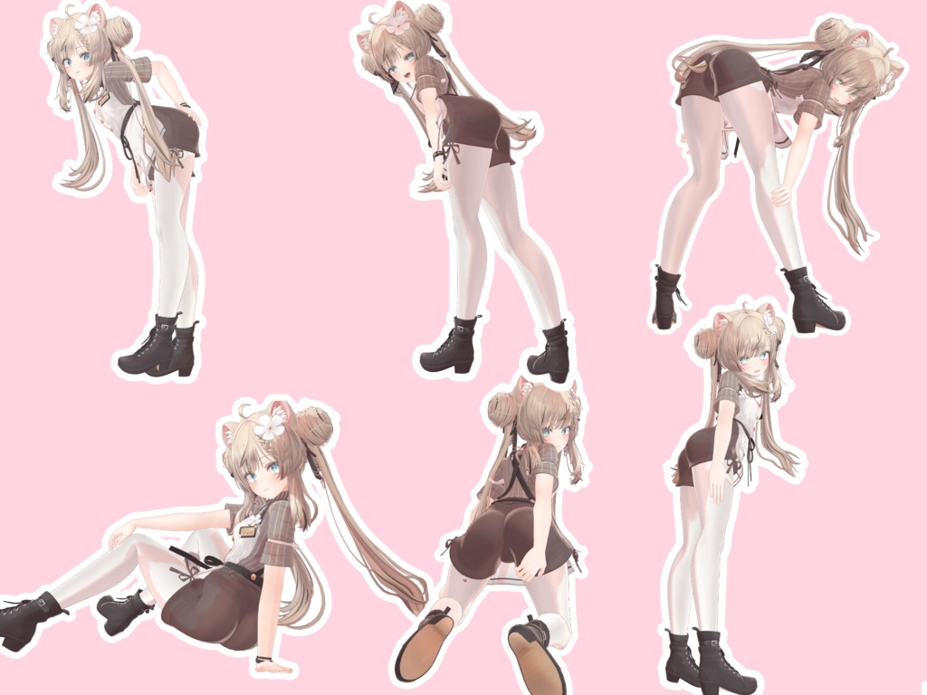 お尻を魅せる!ポーズアニメーション36種