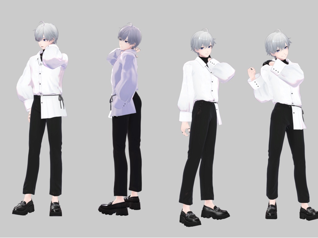 撮影向け!首を痛めた男のポーズアニメーション30種