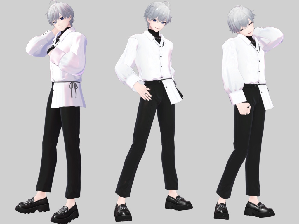 撮影向け!首を痛めた男のポーズアニメーション30種