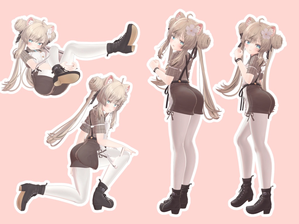 顔と尻を魅せる!ポーズアニメーション36種