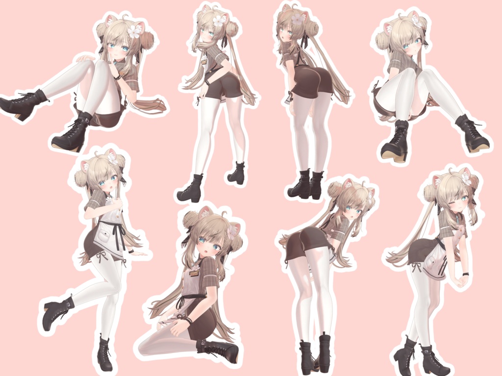 顔と尻を魅せる!ポーズアニメーション36種