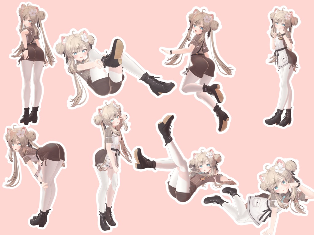 顔と尻を魅せる!ポーズアニメーション36種