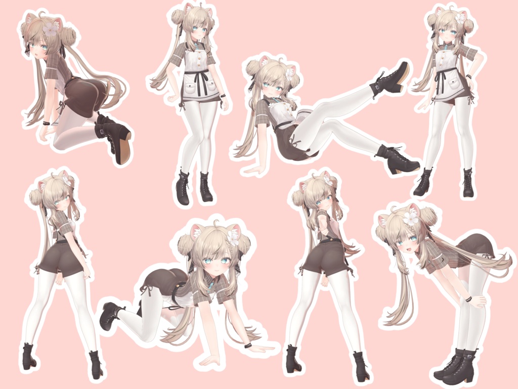 顔と尻を魅せる!ポーズアニメーション36種