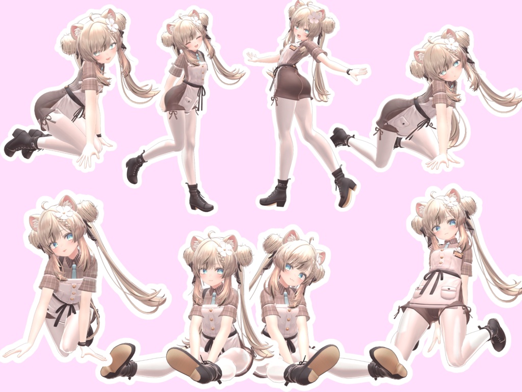 自撮りに使える!ポーズアニメーション40種