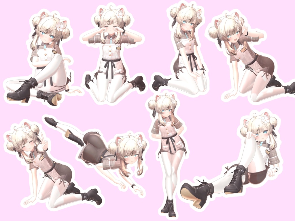 自撮りに使える!ポーズアニメーション40種