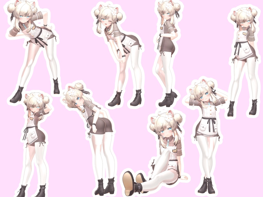 自撮りに使える!ポーズアニメーション40種