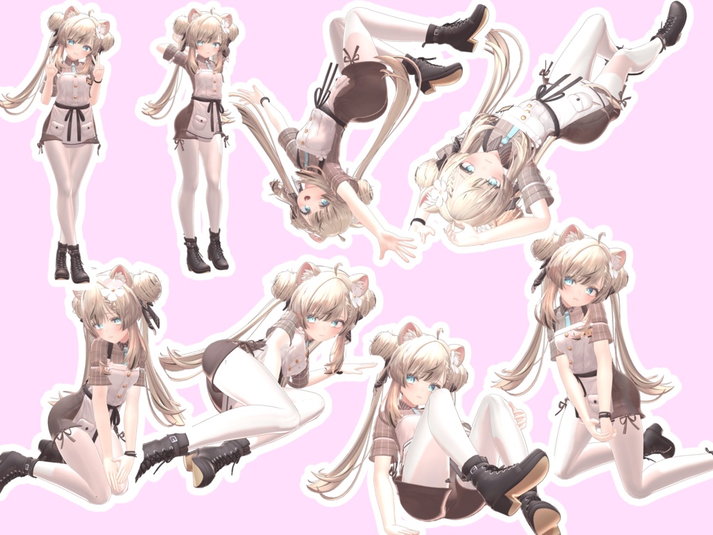 自撮りに使える!ポーズアニメーション40種