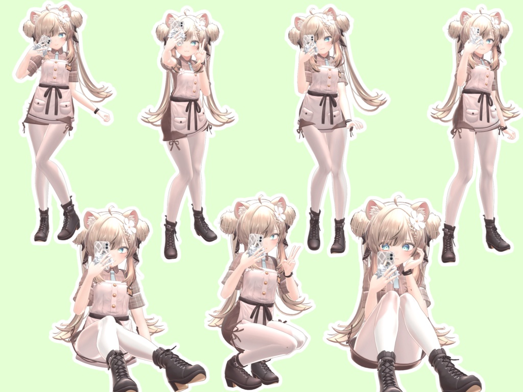 セルフィーに使える!ポーズアニメーション40種