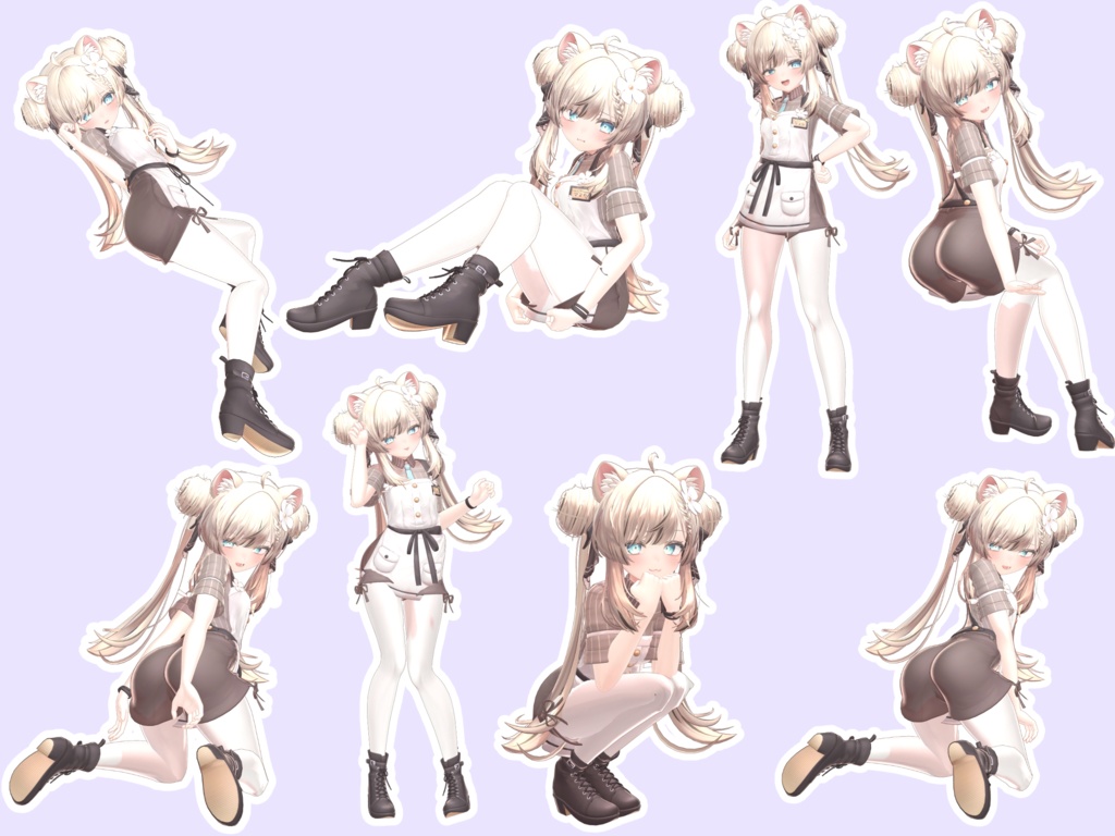 全身を魅せる!ポーズアニメーション45種