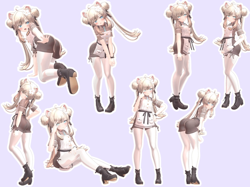 全身を魅せる!ポーズアニメーション45種