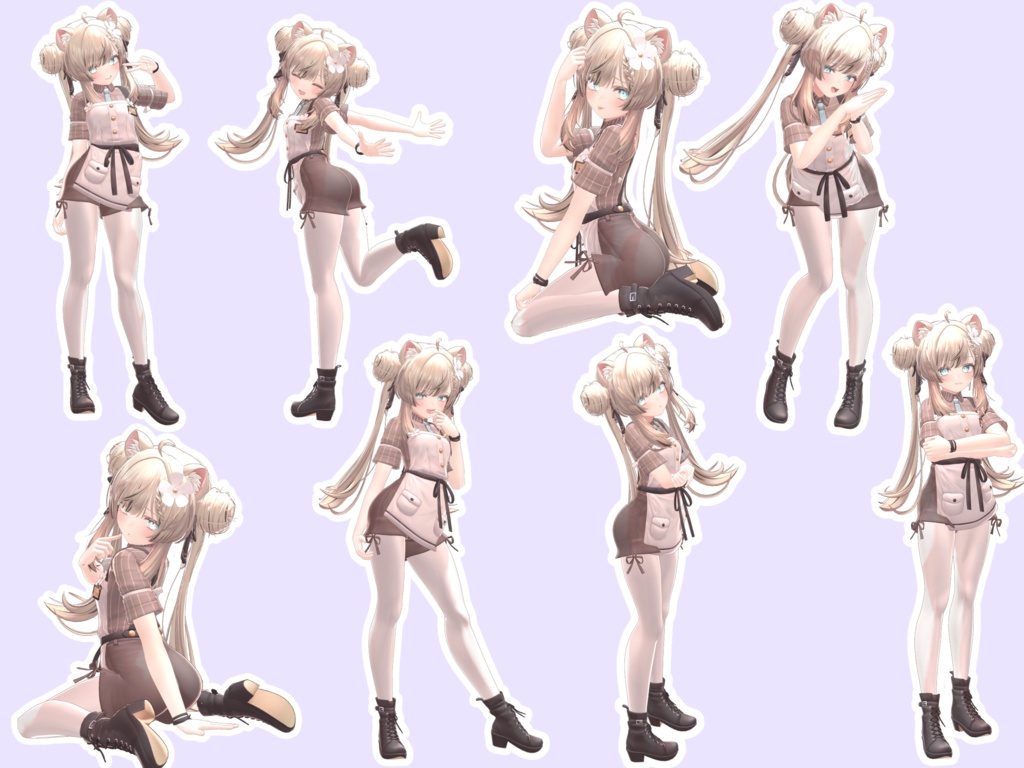 全身を魅せる!ポーズアニメーション45種