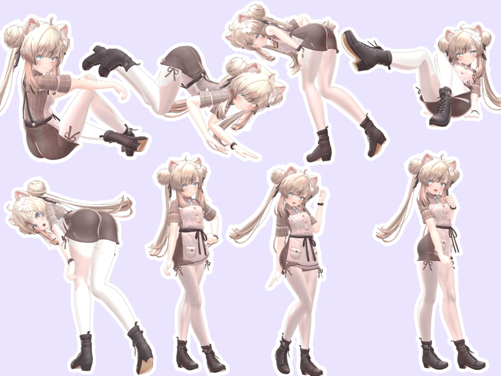 全身を魅せる!ポーズアニメーション45種