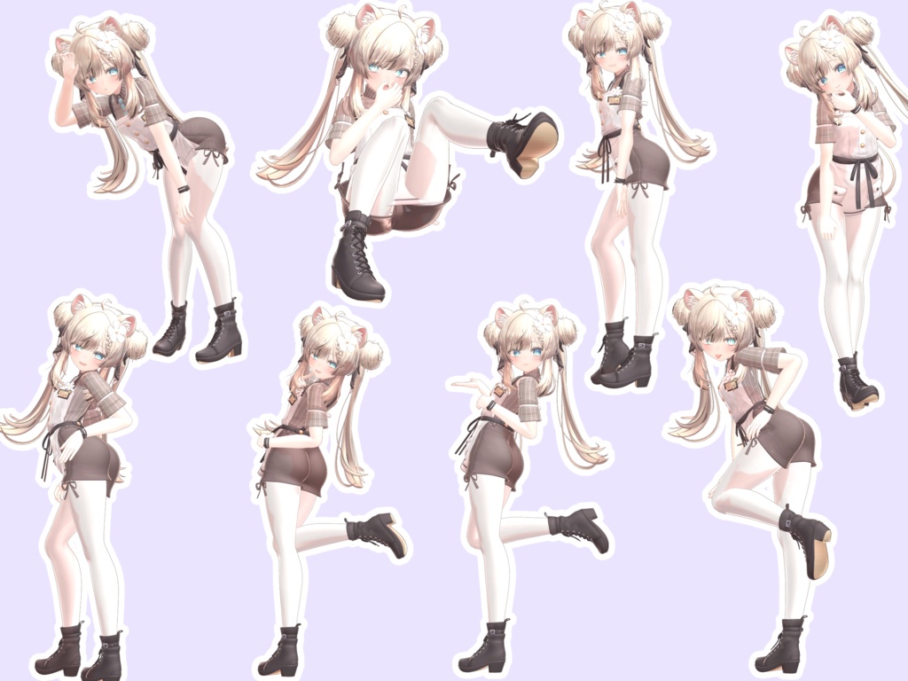 全身を魅せる!ポーズアニメーション45種