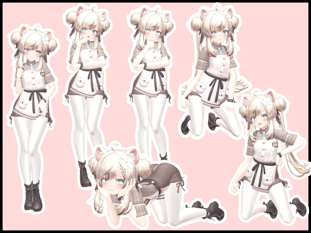 自撮り用ポーズアニメーション48種 ~焼肉~