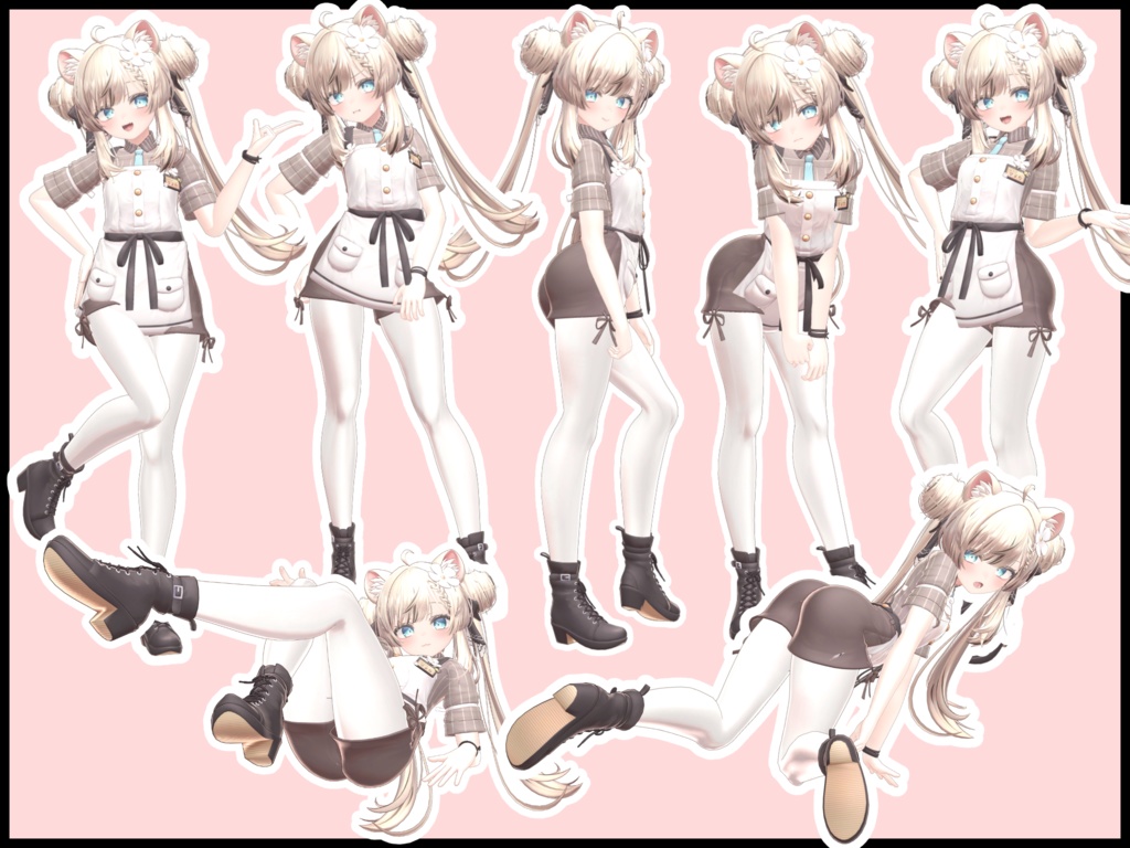 自撮り用ポーズアニメーション48種 ~焼肉~