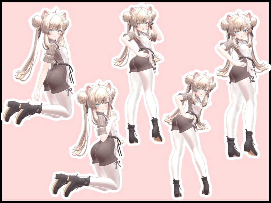 自撮り用ポーズアニメーション48種 ~焼肉~