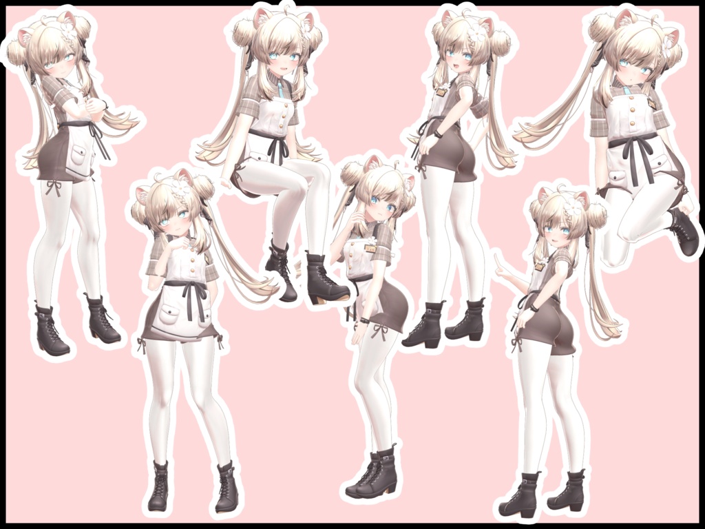 自撮り用ポーズアニメーション48種 ~焼肉~