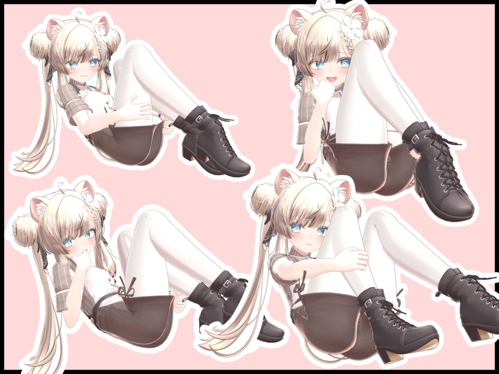 自撮り用ポーズアニメーション48種 ~焼肉~