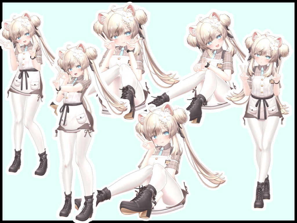 自撮り用ポーズアニメーション51種 ~LOVE&PEACE~