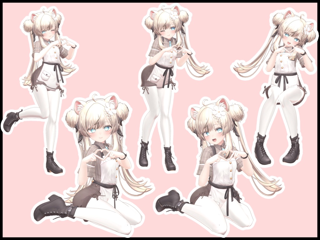 自撮り用ポーズアニメーション51種 ~LOVE&PEACE~