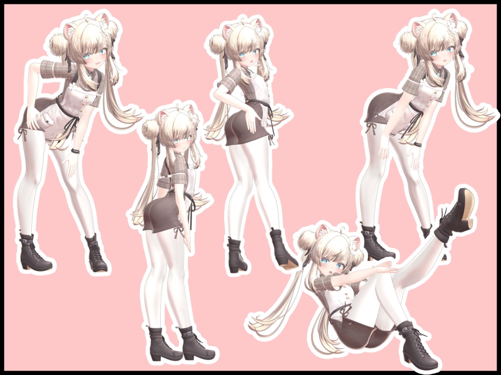 自撮り用ポーズアニメーション46種 ~ラーメン~