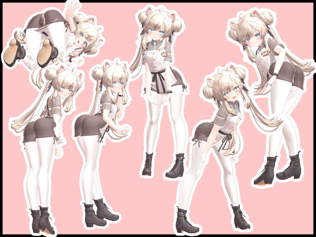 自撮り用ポーズアニメーション46種 ~ラーメン~