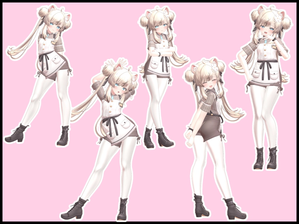 自撮り用ポーズアニメーション46種 ~ハンバーガー~