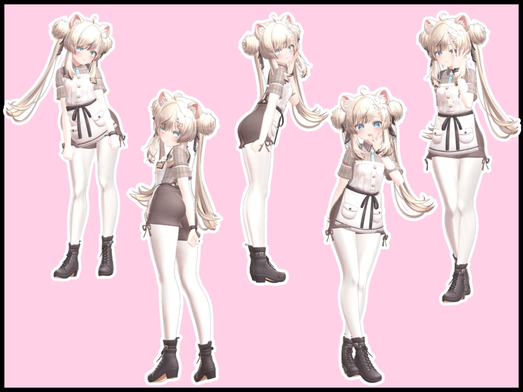 自撮り用ポーズアニメーション46種 ~ハンバーガー~