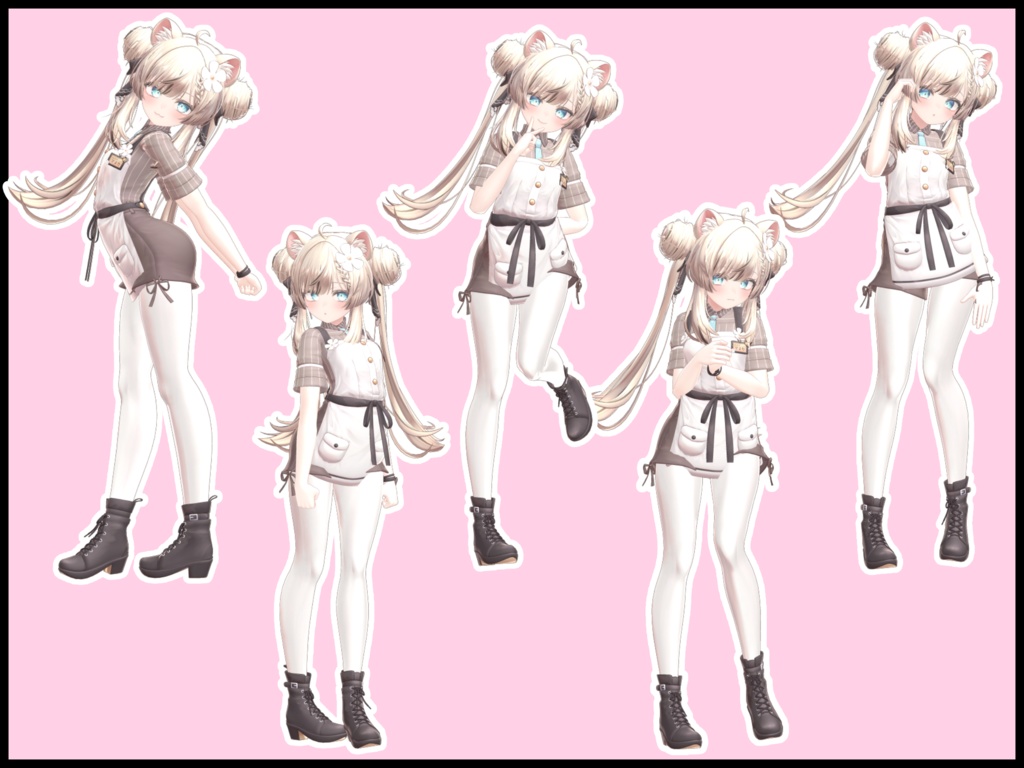 自撮り用ポーズアニメーション46種 ~ハンバーガー~