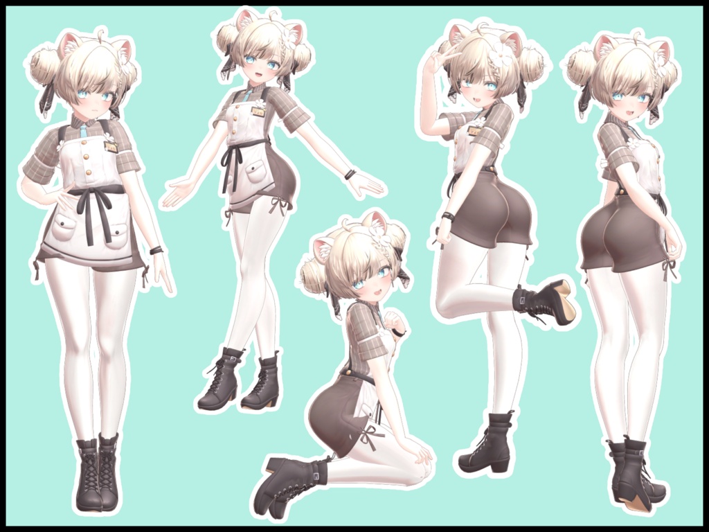 【SALE】自撮り用ポーズアニメーション50種 ~とんかつ~