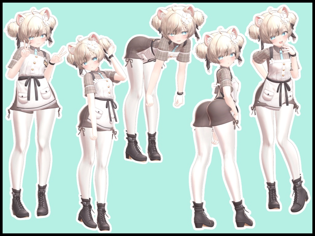 【SALE】自撮り用ポーズアニメーション50種 ~とんかつ~