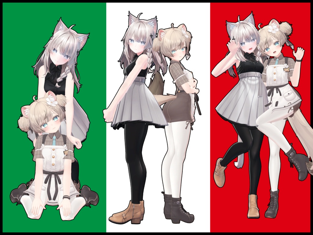 【SALE】ペア向け!自撮り用ポーズアニメーション15種(全ポーズ30種)~カプレーゼ~