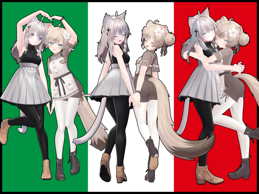 【SALE】ペア向け!自撮り用ポーズアニメーション15種(全ポーズ30種)~カプレーゼ~
