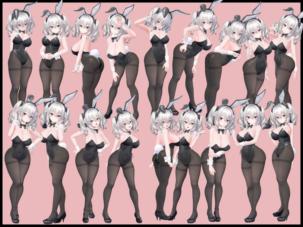 【SALE】自撮り用ポーズアニメーション50種~ステーキ~【無料版あり】