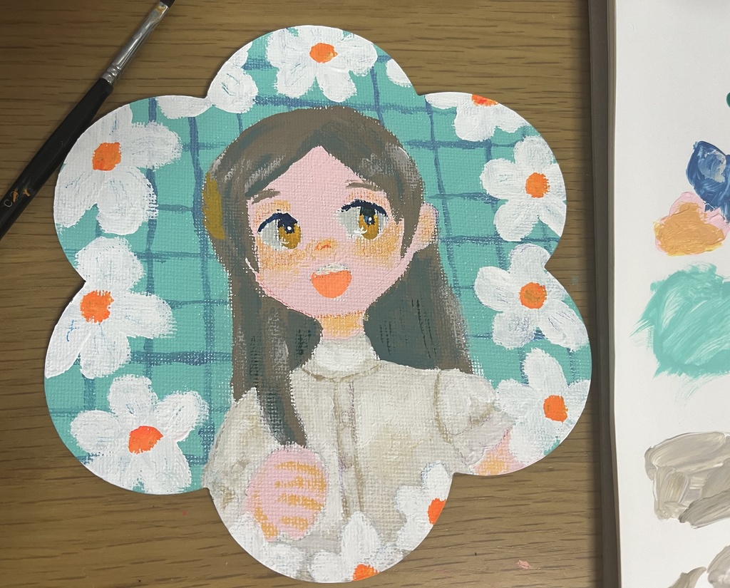千奈　アクリル画
