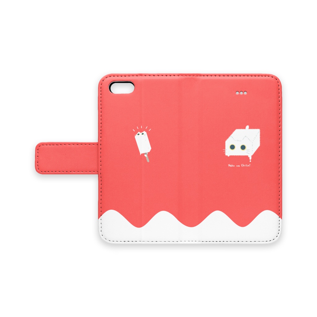 ねこは液体iPhoneケース_あか