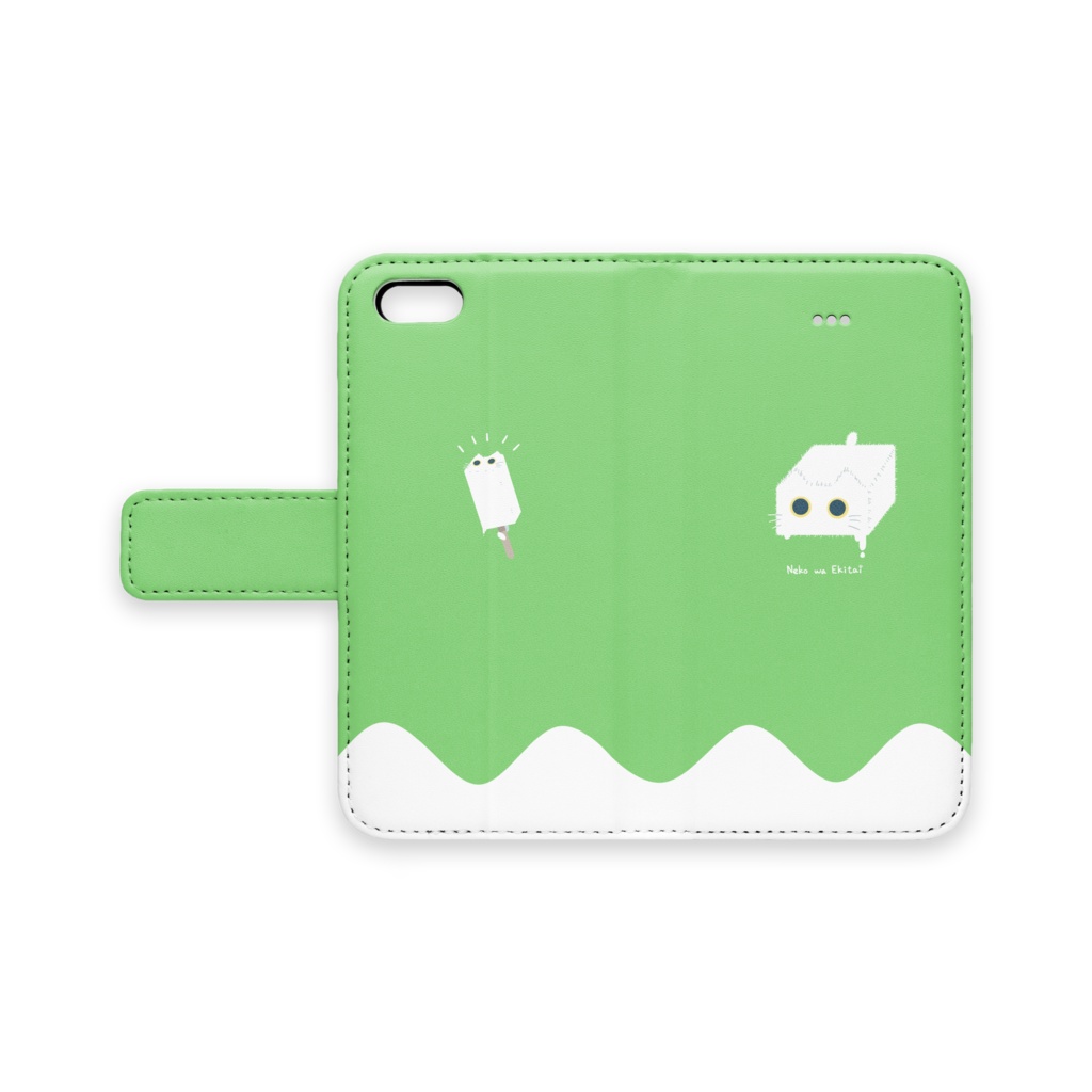 ねこは液体iPhoneケース_みどり