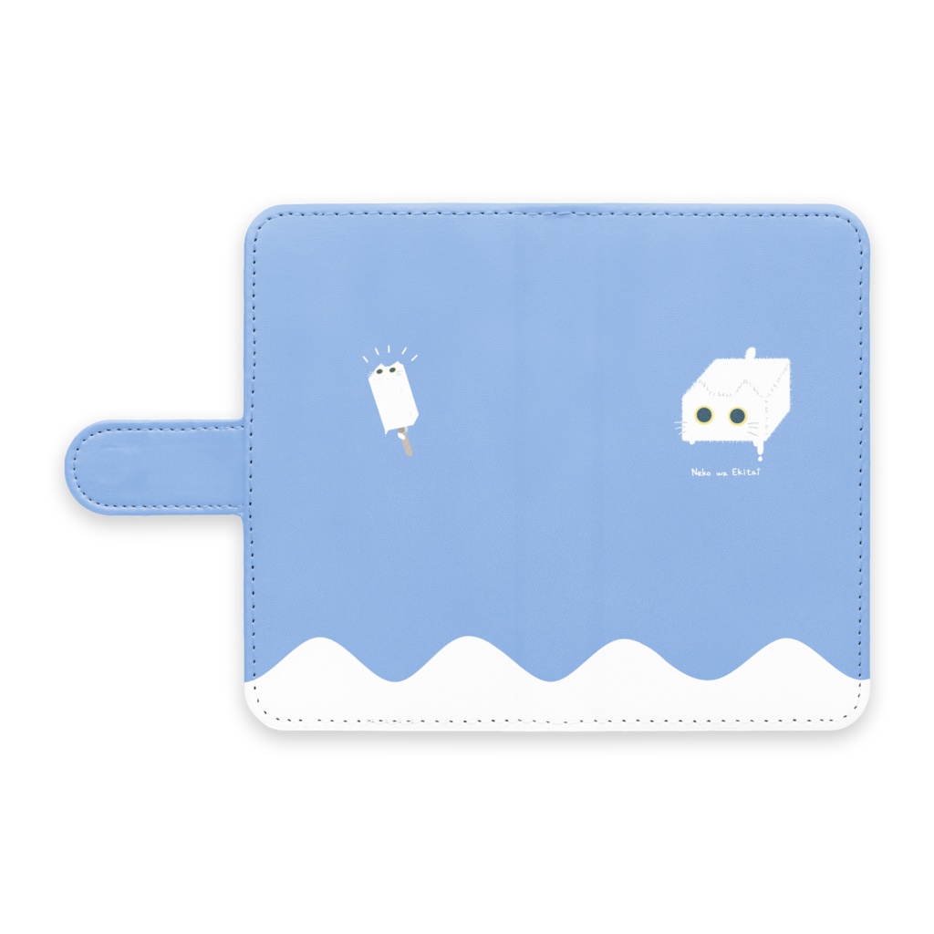 ねこは液体Androidケース_あお
