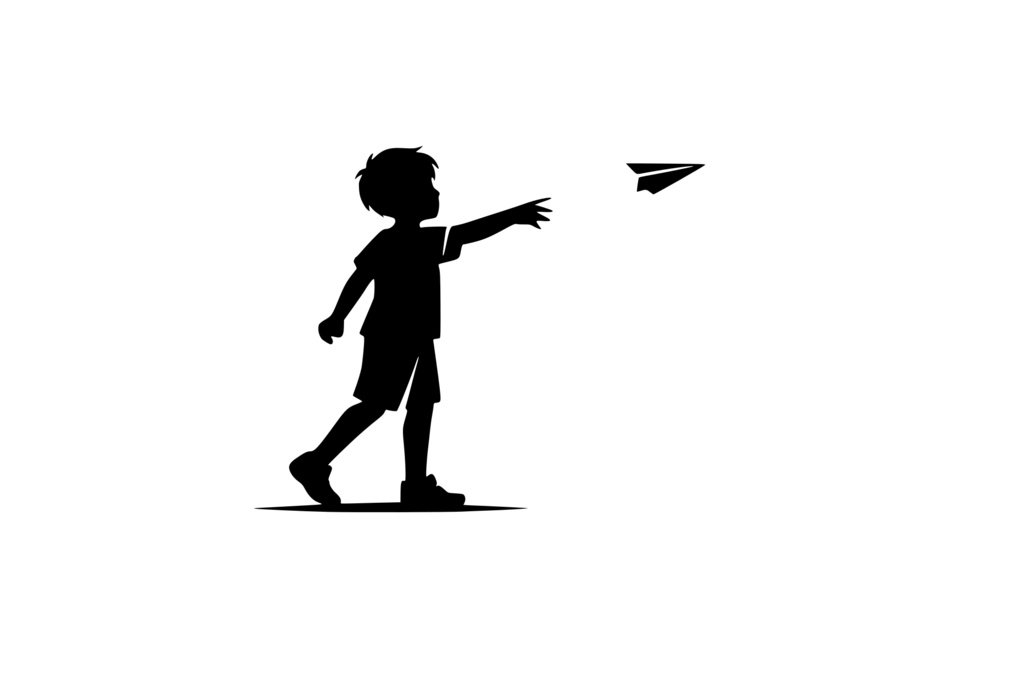 男児_紙飛行機_ロゴ