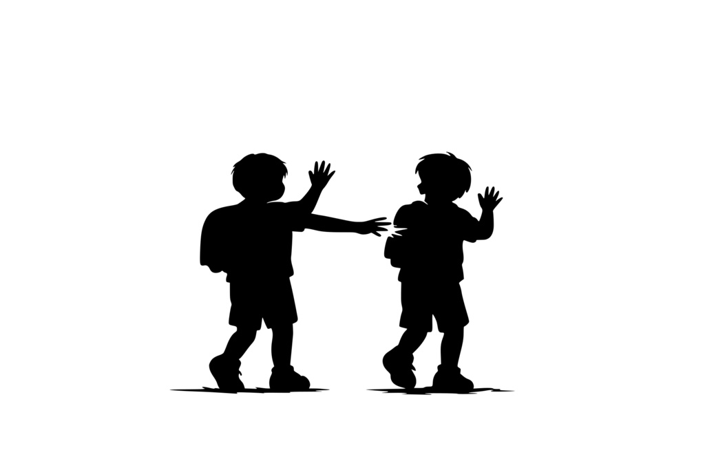 男児_友達_帰宅_ロゴ