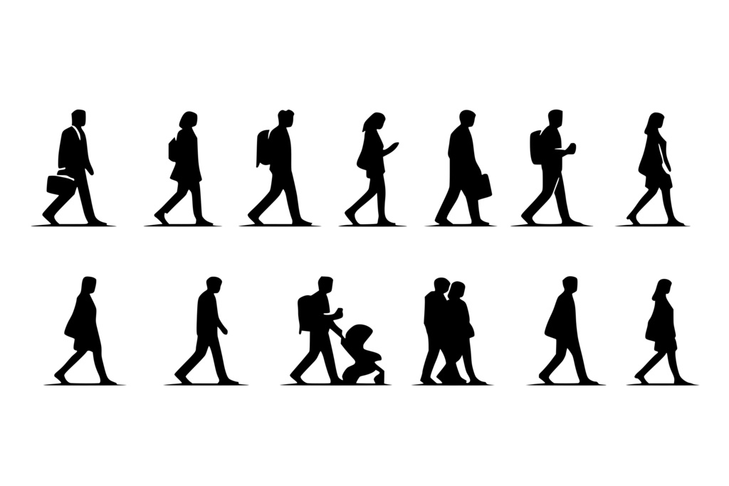 男女_徒歩_複数_ロゴ