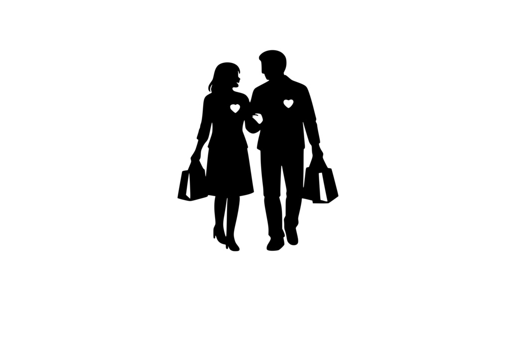 男女_ショッピング_ハート_ロゴ