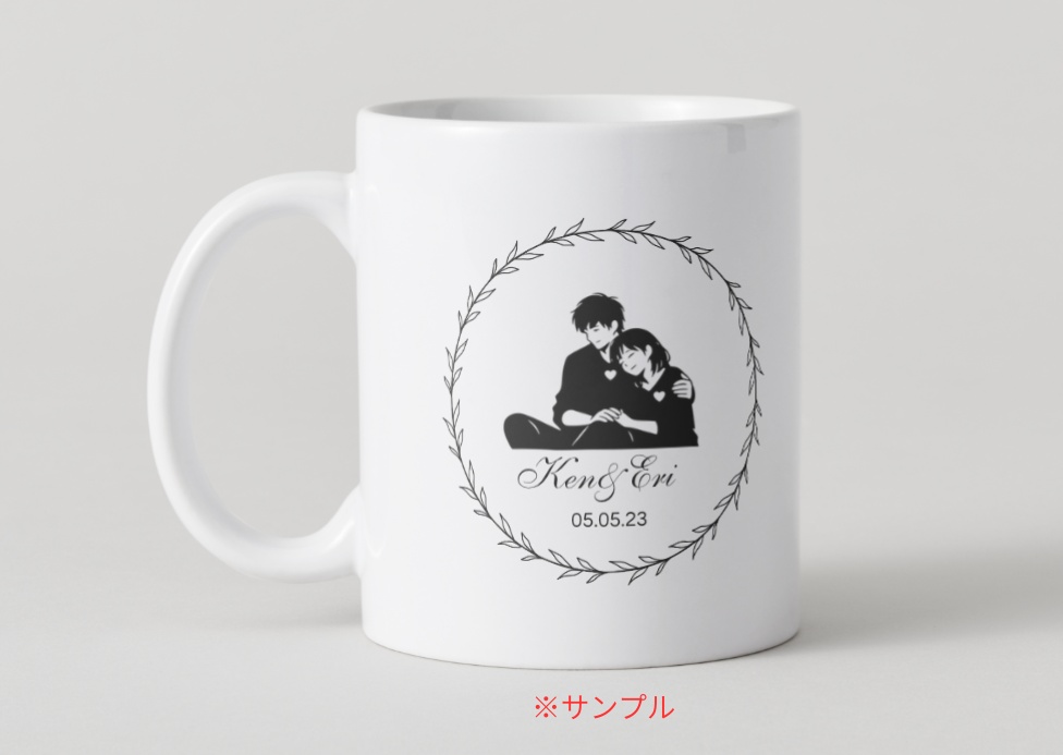 MINIMAL SILHOUETTE Illustration _手を重ねて安らぎの男女_ロゴ②