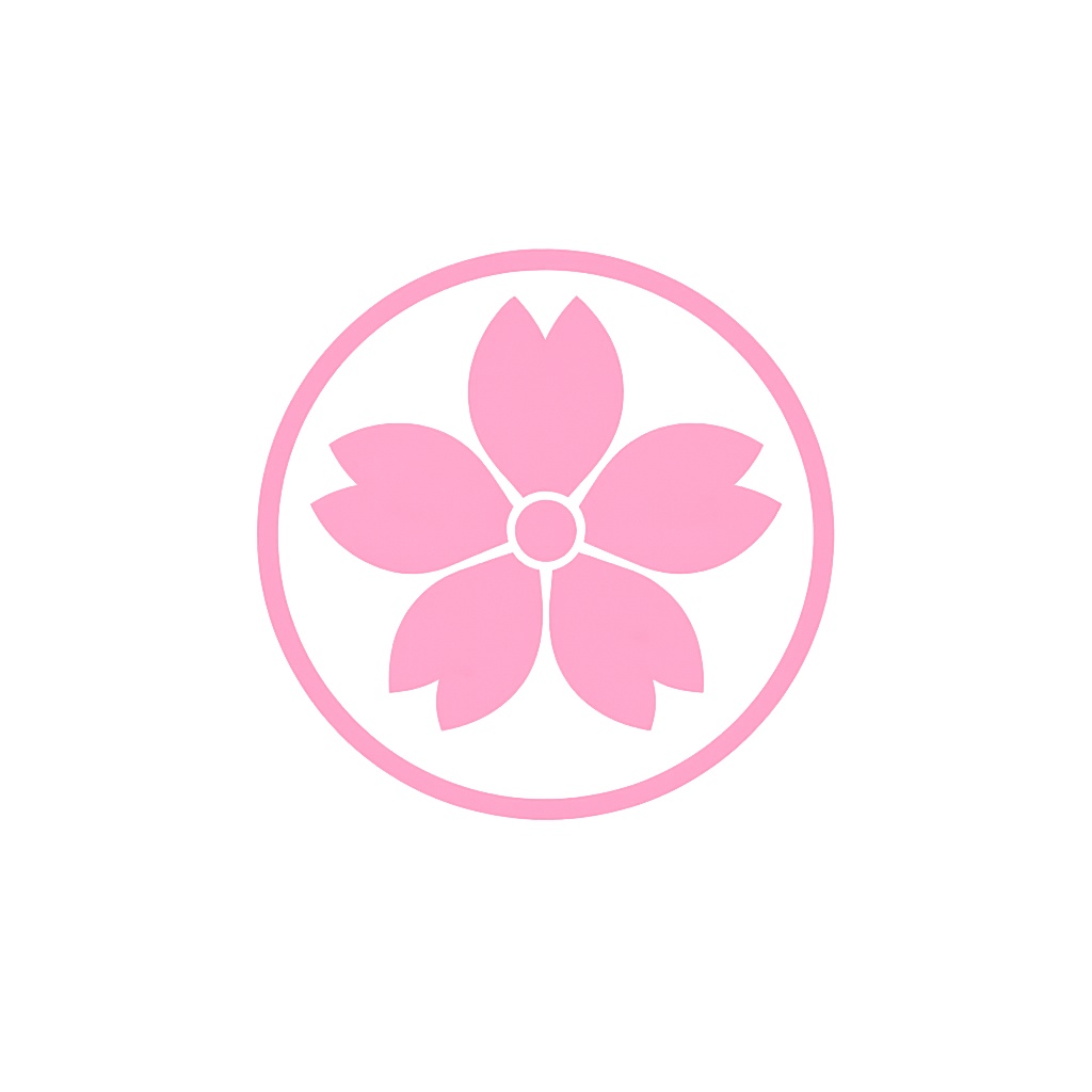 MINIMAL SILHOUETTE ICON –桜花びら / Flower / Simple / Color