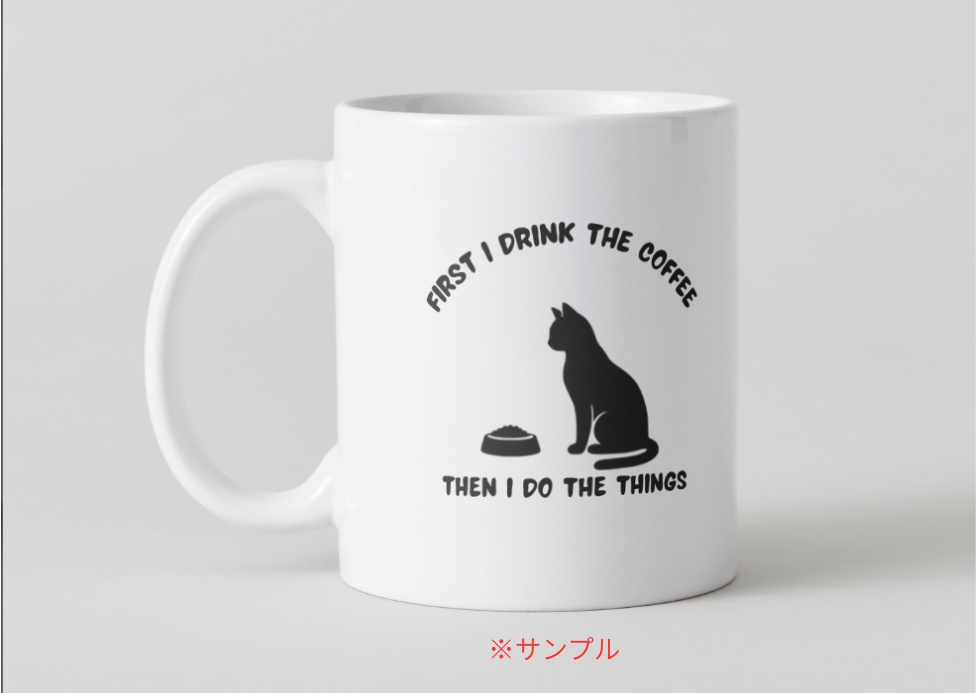 MINIMAL SILHOUETTE LOGO – ごはんを待つ猫/ Animal / Simple / Black/ Cat