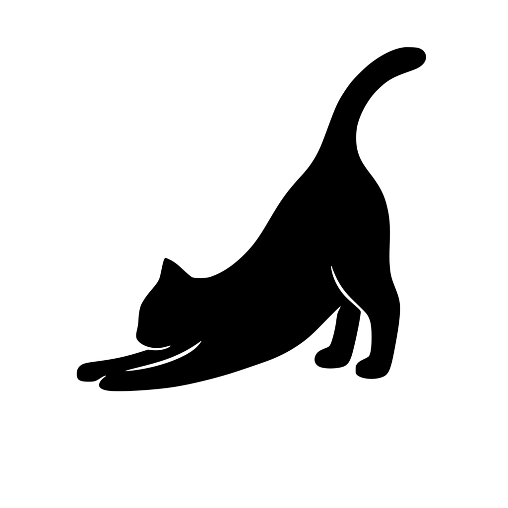 猫背伸び_シルエットロゴ