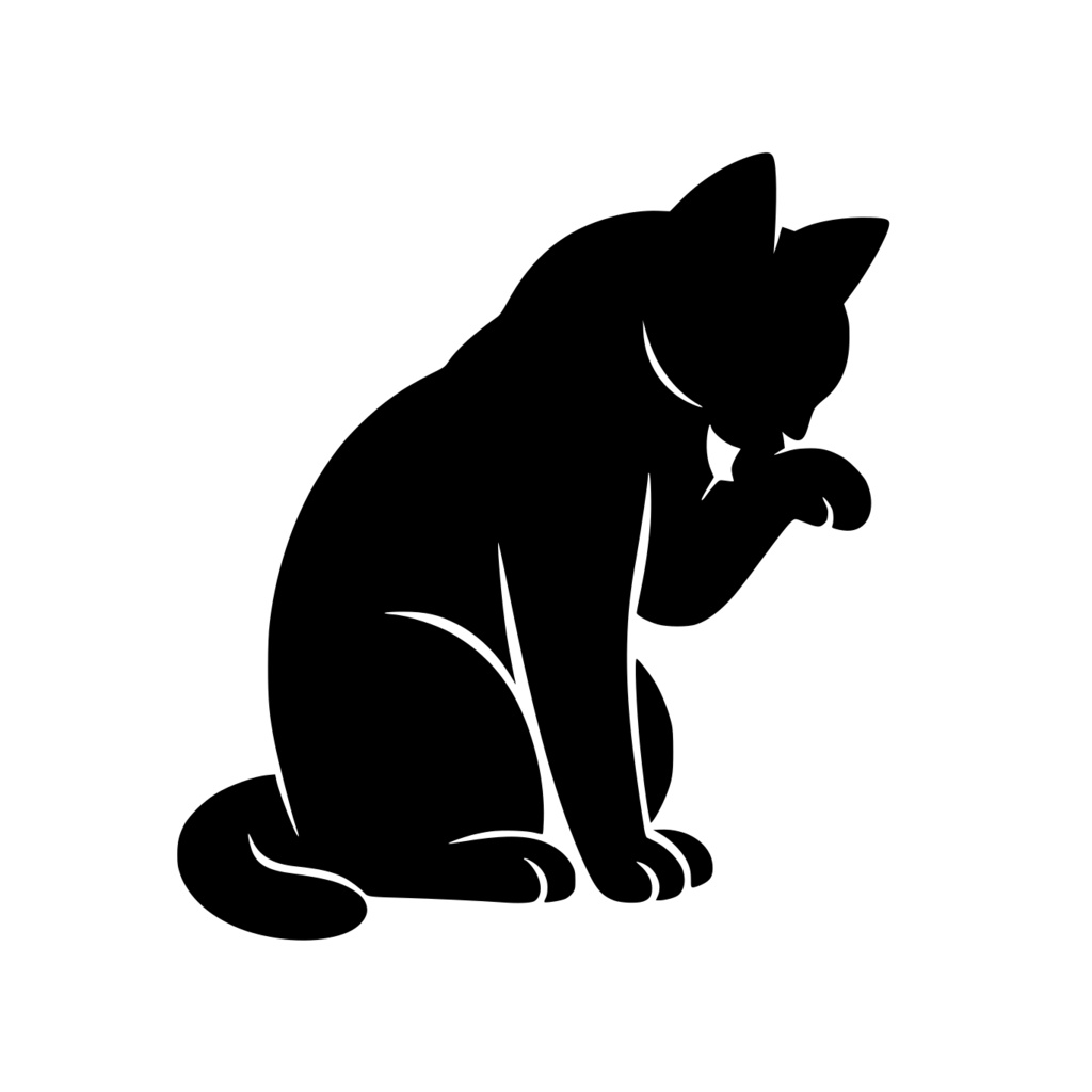 猫洗顔_シルエットロゴ
