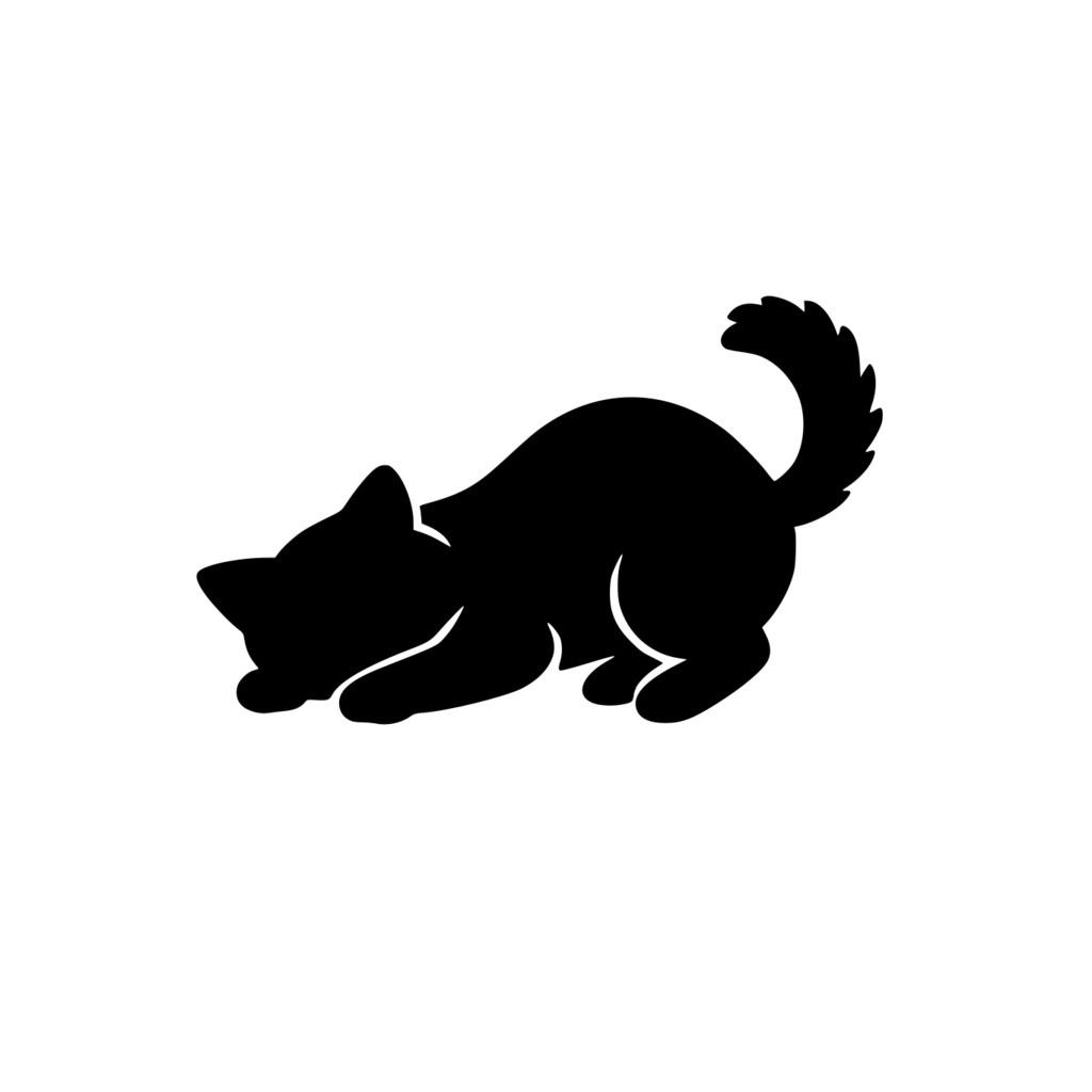 猫昼寝_シルエットロゴ