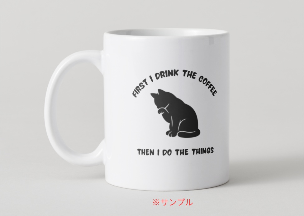 MINIMAL SILHOUETTE LOGO – 毛づくろい猫/ Animal / Simple / Black/ Cat
